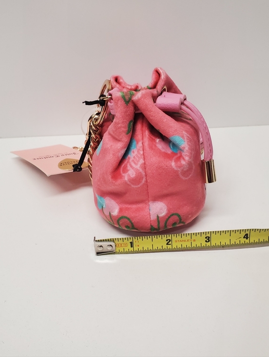 Juicy Couture Retro Juicy Pink Heart Coin Pouch & Cherry Drawstring Micro Bag - Picture 4 of 7